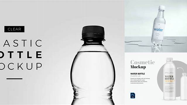 5766+ 1L Plastic Water Bottle PSD Mockup Premium Design Freebie