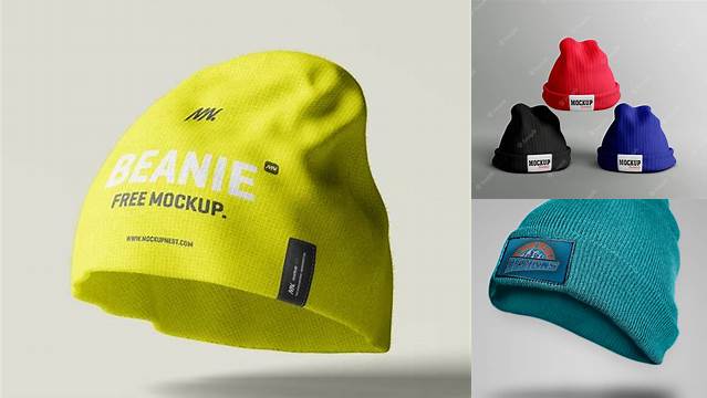 5771+ Turn Up Beanie Hat PSD Mockup Front View Editable Graphic Design Files