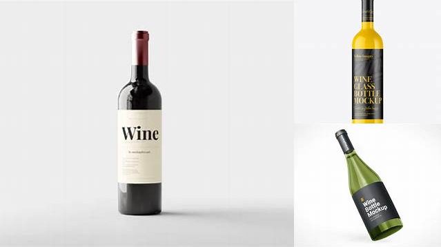 5777+ Bordeaux Style Wine Bottle PSD Mockup Include TIFF