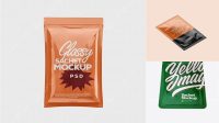 5785+ Glossy Sachet PSD Mockup Hero Shot Download Free PSD