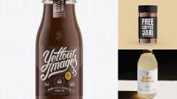 5788+ Glass Bottle With Black Coffee Drink PSD Mockup Smart Editable Design Mockup