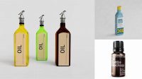 579+ Matte Small Oil Bottle PSD Mockup High-End PSD Download