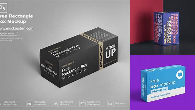 5794+ Rectangle Box Mockup Exclusive Free PSD