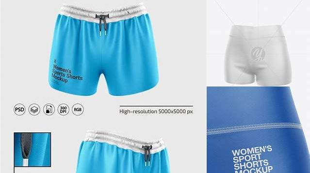 5799+ Women's Sport Shorts PSD Mockup Front Half Side View Professional Photoshop Design Freebie