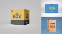 5800+ Paper Box with Window PSD Mockup Front View Easy Editable