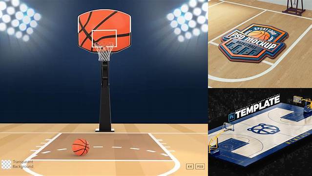 5801+ Basketball Court PSD Mockup Top View Downloadable PSD Design Template