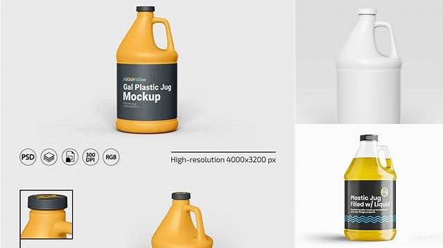 5802+ Glossy Plastic Jug PSD Mockup Professional Graphic PSD Download