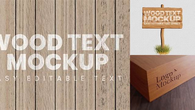 5803+ Mockup Wood Easy Editable