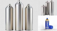 5805+ Aluminum Spray Can with White Cap PSD Mockup Exclusive Editable PSD File