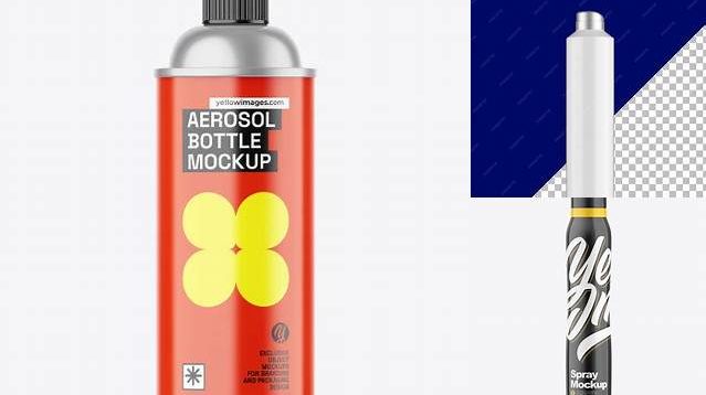 5806+ Glossy Aerosol Bottle PSD Mockup Download Exclusive PSD Mockups