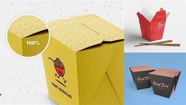 5808+ Opened Noodles Box PSD Mockup Free Mockup PSD Template