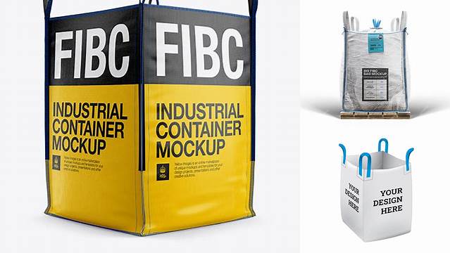 5809+ FIBC Big Bag PSD Mockup Half Side View High-End Professional PSD Resources