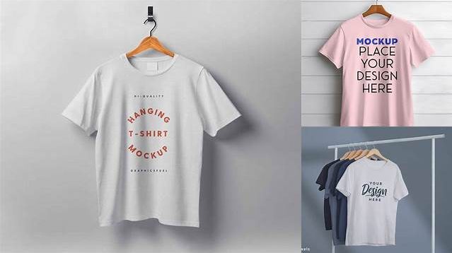 5811+ T-Shirt On Hanger PSD Mockup Easy-to-Edit PSD