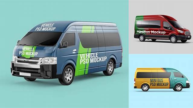 5812+ Minibus Mockup Free Download Free