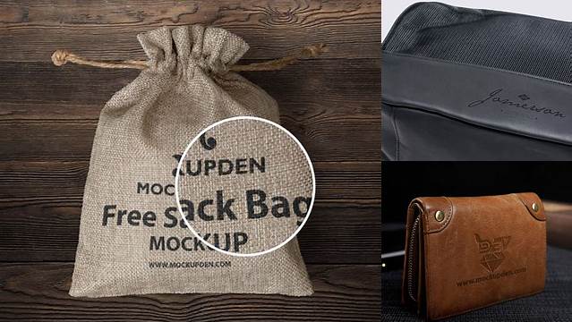 5815+ Leather Sack PSD Mockup Front View Exclusive Free Creative Resource