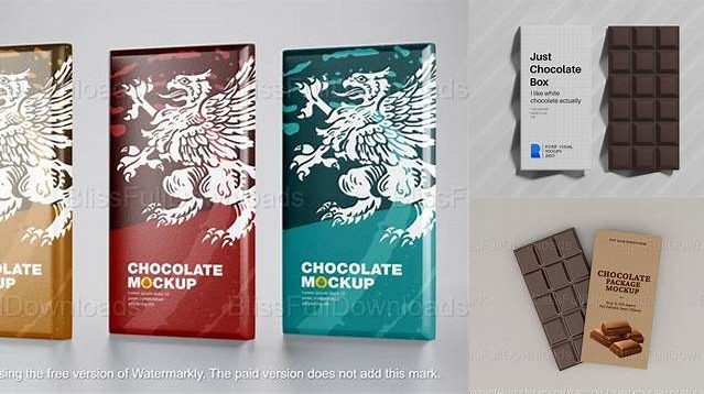 5816+ Chocolate Bar Packaging Mock-up Versatile and Elegant PSD File