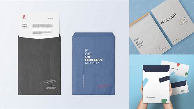 5816+ Mockup Envelope A4 Free Design Resource