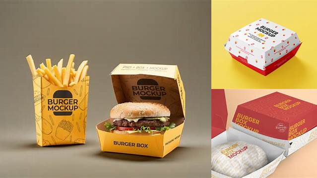 5817+ Hamburger Box Mockup Free Download Free