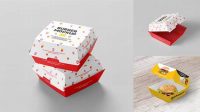 5818+ Burger Box PSD Mockup Half Side View Creative Design PSD Free Download