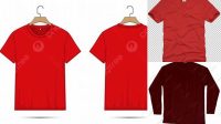 5821+ Template Kaos Merah Fully Layered Photoshop Freebie