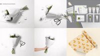 5822+ Flower Wrapping Paper Mockup Free Include TIFF