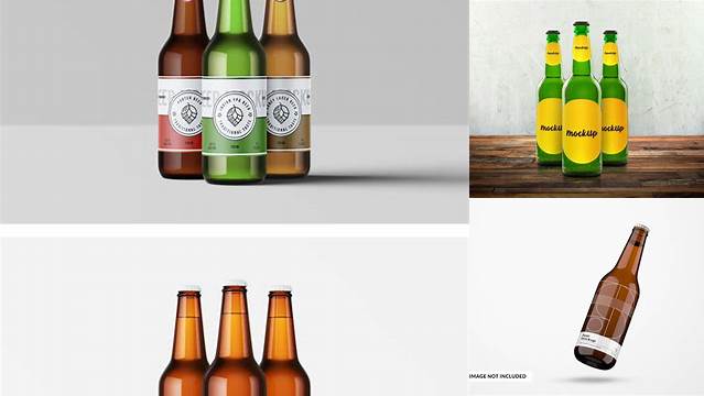 5826+ Ceramic Beer Bottle PSD Mockup Creative Design Mockup