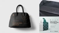 5827+ Leather Bag PSD Mockup Half SIde View Elegant Free Graphic Resource