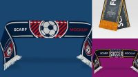 5827+ Soccer Scarf Mockup Modern Design PSD