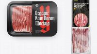 5832+ Plastic Vacuum Tray with Bacon PSD Mockup Creative Layered Mockup Freebie