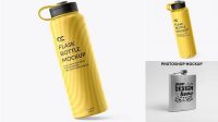 5843+ Metal Flask PSD Mockup Front View Modern Free PSD Template