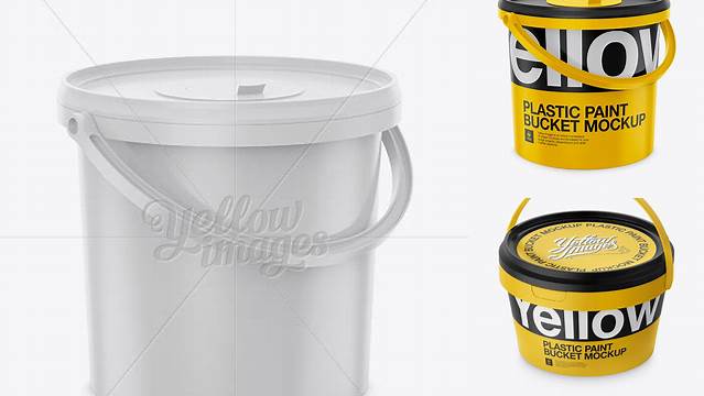 5844+ Plastic Bucket For Wipes PSD Mockup Halfside View Premium Free Graphic Resource