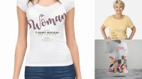 5846+ Women’s Slim-Fit T-Shirt PSD Mockup Side View Versatile PSD Mockup File