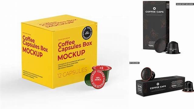 5854+ Paper Box with Coffee Capsules PSD Mockup Advanced Photoshop Design Free