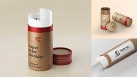 5866+ Two Paper Glossy Tubes PSD Mockup Free Professional PSD Download