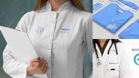 5869+ Medical Gown Mockup Download PSD Now