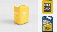 5870+ 5L Matte Plastic Jerry Can PSD Mockup Download Customizable PSD