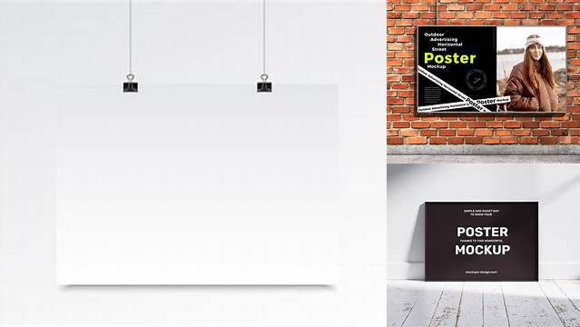 5870+ Horizontal Poster Mock Up Easy Editable