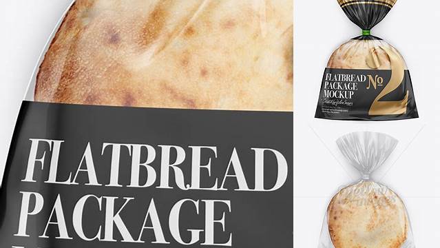 5872+ Bag with Flatbread PSD Mockup High-Resolution PSD Download