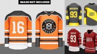 5874+ Ice Hockey Jersey Mockup Free PSD for Free