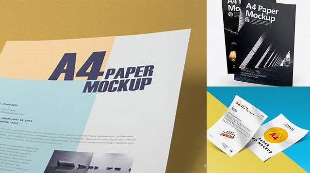 5874+ Two A4 Papers PSD Mockup Download Free