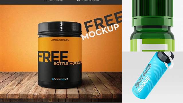 5879+ Green Sport Nutrition Bottle PSD Mockup Eye-Level Shot Digital Download PSD for Free