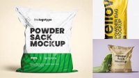 5879+ Powder Sack Mockup Smart Object PSD