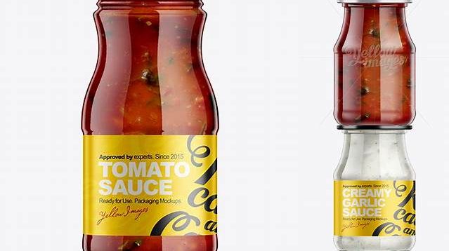 588+ 350g Glass Jar with Sauce Mock-up Editable and Customizable PSD