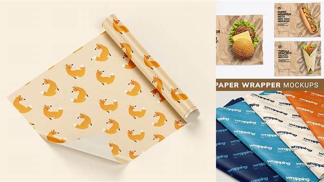 5881+ Food Wrapping Paper Mockup Free Editable and Customizable PSD