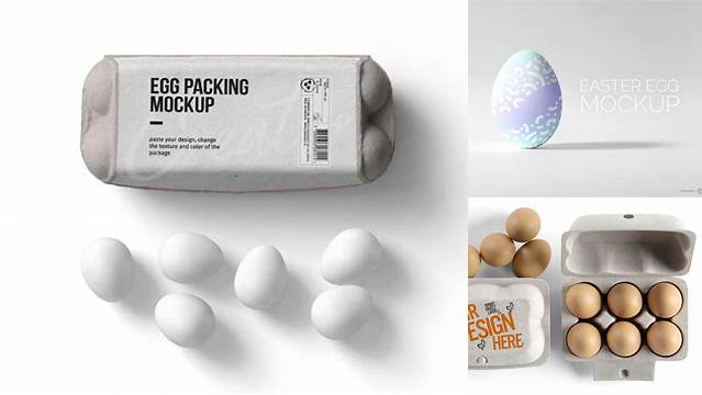 5883+ Egg PSD Mockup Front View Easy-to-Use PSD Template