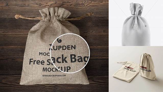 5888+ Textured Sack PSD Mockup Front View Creative Layered Mockup Freebie