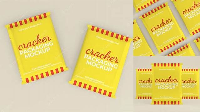 5901+ Crackers Packaging PSD Mockup Creative Design Mockup