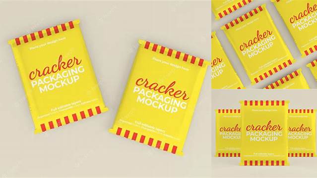 5901+ Crackers Packaging PSD Mockup Creative Design Mockup