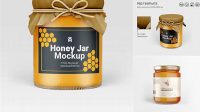 5908+ Ceramic Honey Jar PSD Mockup Customizable Photoshop Template