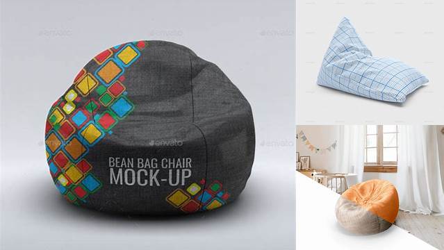 5916+ Canvas Bean Bag PSD Mockup Versatile PSD Mockup File